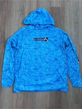 Hook & Tackle Blue Aqua Camo Sun Shirt